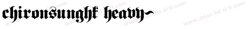 chironsunghk heavy字体转换